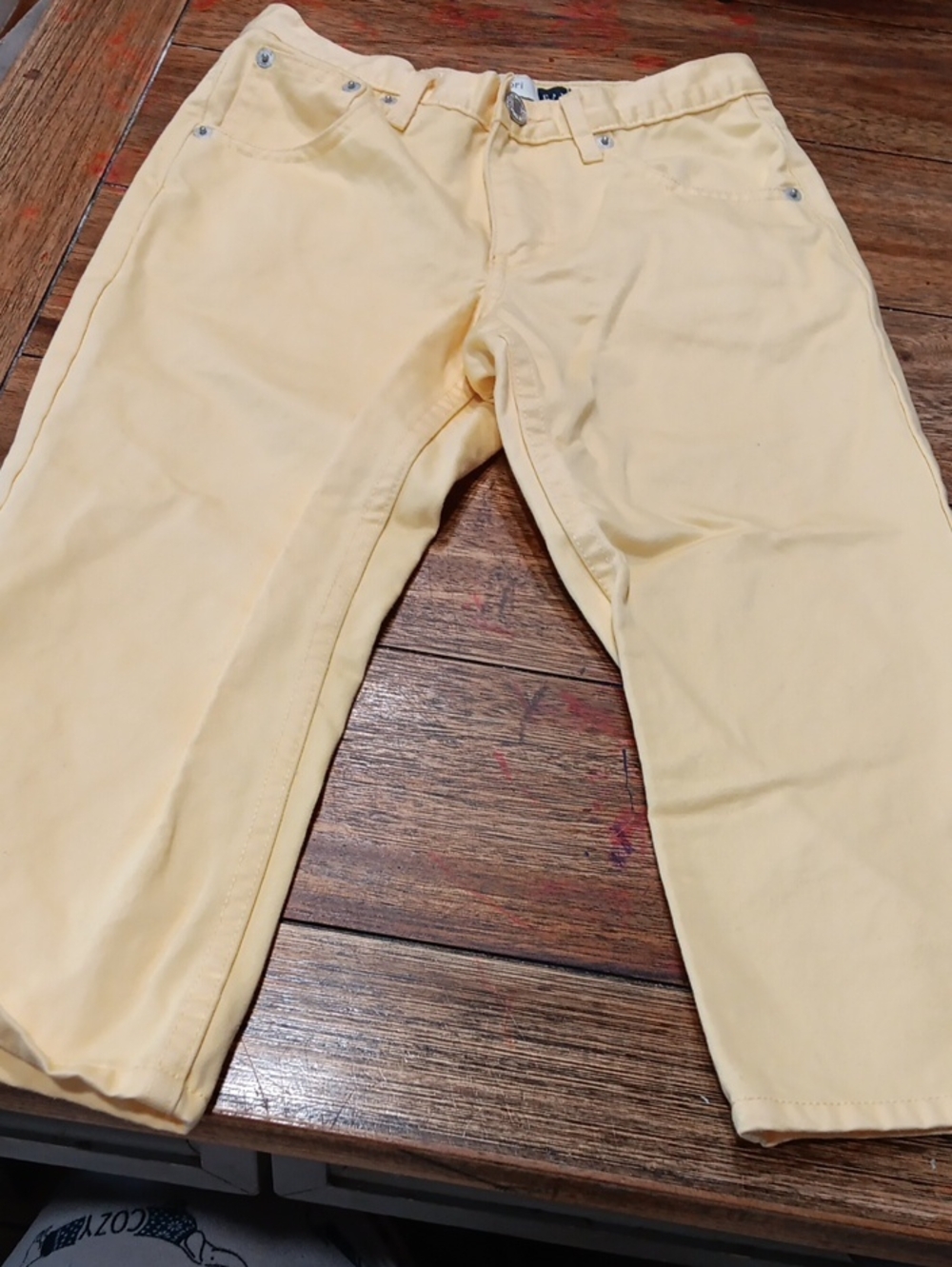 GAP Girls Light Yellow Capri Chino Pants